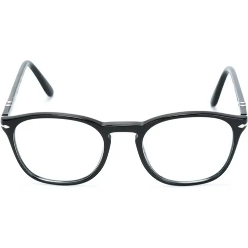 Schwarze Optische Brille für den täglichen Gebrauch , Herren, Größe: 49 MM - Persol - Modalova