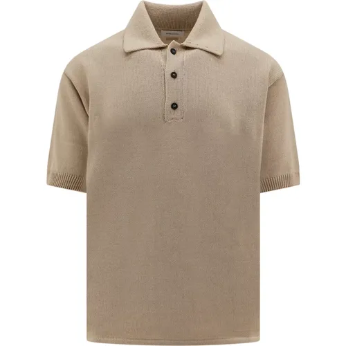 Polo Shirt Ribbed Fabric Italy , male, Sizes: S, M - Salvatore Ferragamo - Modalova