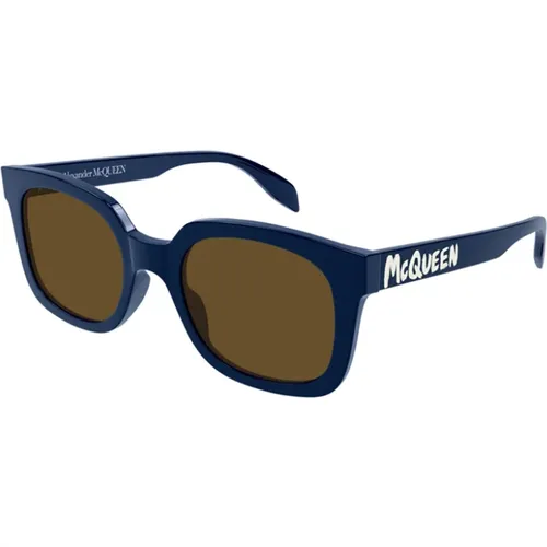 Stilvolle Sonnenbrille für Männer - AM0348S,Statement Sonnenbrille - alexander mcqueen - Modalova