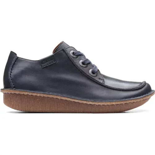 Blaue Schnürschuhe - Funny Dream , Damen, Größe: 35 1/2 EU - Clarks - Modalova