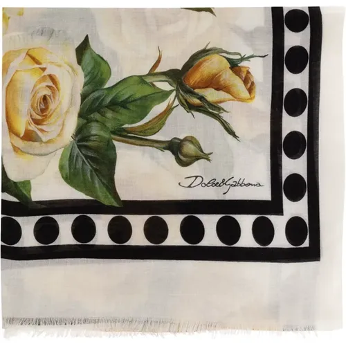 Schal mit Blumenmuster - Dolce & Gabbana - Modalova