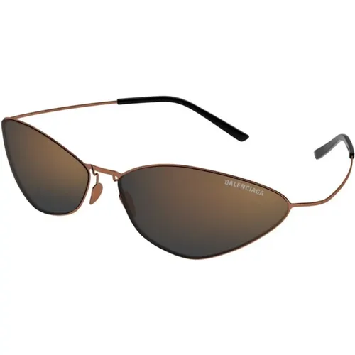 Braune Bronzene Sonnenbrille , unisex, Größe: 68 MM - Balenciaga - Modalova