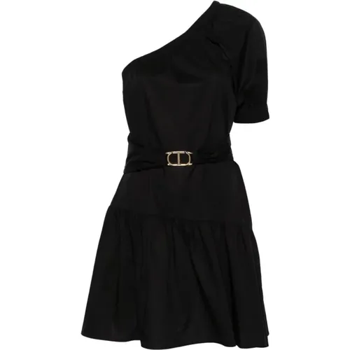 Elegant One-Shoulder Short Dress , Damen, Größe: 2XS - Twinset - Modalova