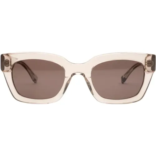 Quadratische Acetat Damen Sonnenbrille in ,Quadratische Sonnenbrille mit braunen Gläsern - Tommy Hilfiger - Modalova