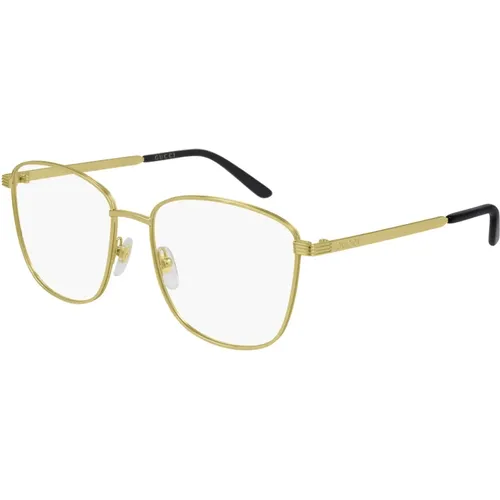 Gold Black Eyewear Frames , unisex, Sizes: 54 MM - Gucci - Modalova