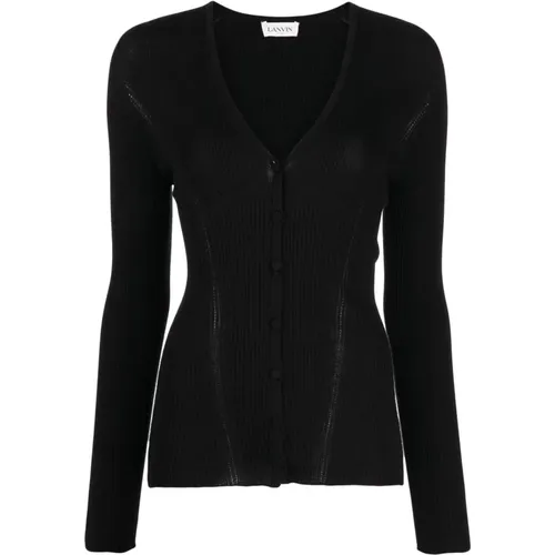 Engineered Cardigan , female, Sizes: L - Lanvin - Modalova