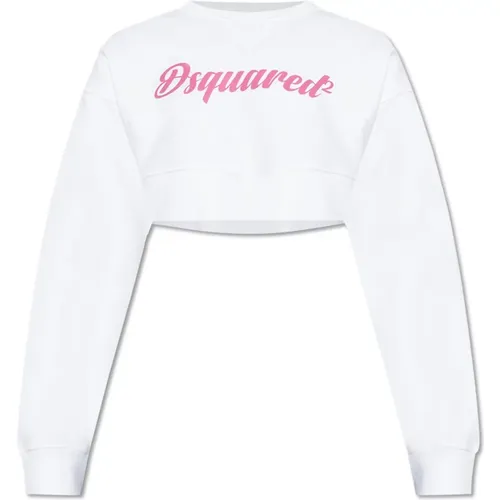 Sweatshirt mit Logo , Damen, Größe: L - Dsquared2 - Modalova