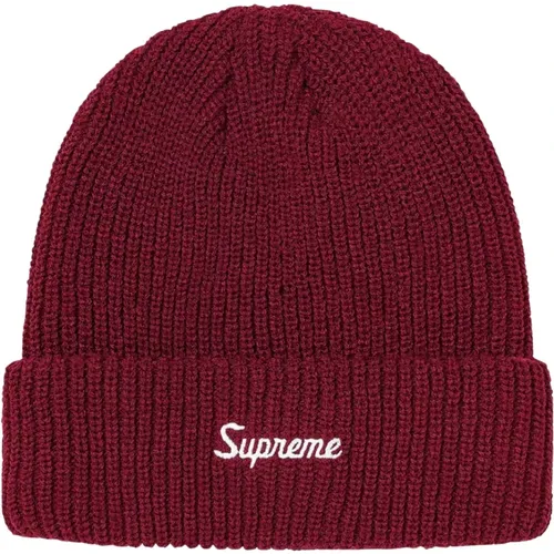 Dark Magenta Loose Gauge Beanie , unisex, Sizes: ONE SIZE - Supreme - Modalova