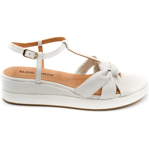 Leder Flache Sandalen Elvio Zanon - Elvio Zanon - Modalova