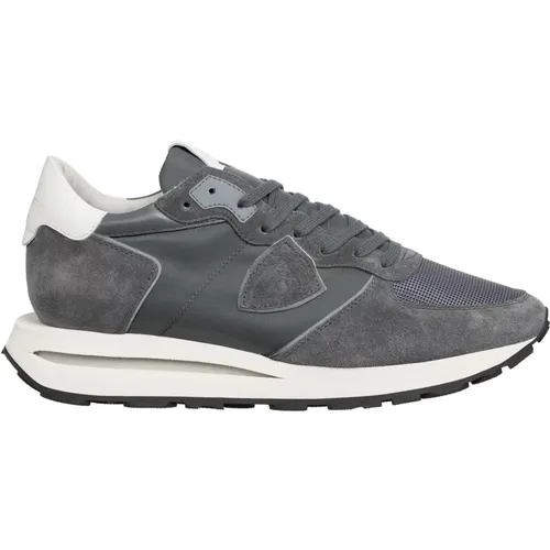 Niedrige Top Einfache Sneakers , Herren, Größe: 42 EU - Philippe Model - Modalova