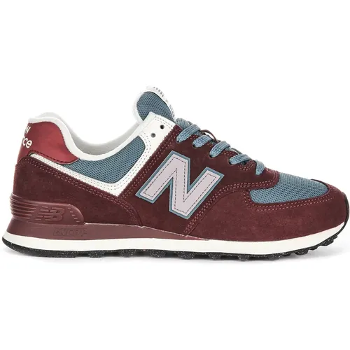 Burgundy Heritage Oversized Logo Sneakers , male, Sizes: 9 UK, 8 UK, 8 1/2 UK, 13 1/2 UK, 11 UK, 11 1/2 UK, 7 1/2 UK, 10 1/2 UK, 10 UK - New Balance - Modalova