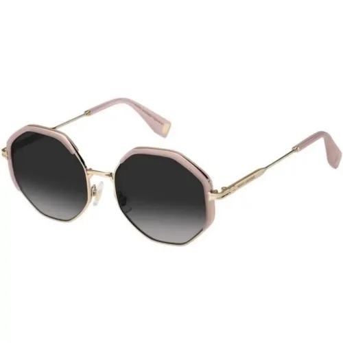 Goldene Sonnenbrille für Frauen , Damen, Größe: 53 MM - Marc Jacobs - Modalova