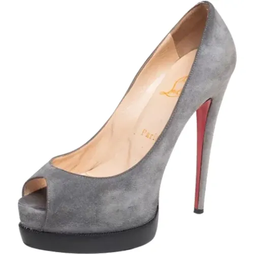 Pre-owned Suede heels , female, Sizes: 4 UK - Christian Louboutin Pre-owned - Modalova