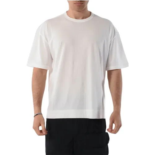Baumwoll-T-Shirt mit Rundhalsausschnitt , Herren, Größe: 2XL - Ten C - Modalova