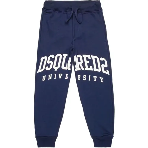 Jogginghose in Unifarbe mit Druck - Dsquared2 - Modalova