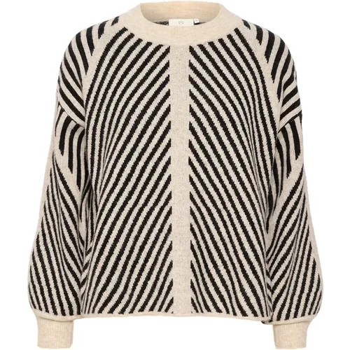 Striped Knit Pullover Sweater , female, Sizes: S - Kaffe - Modalova
