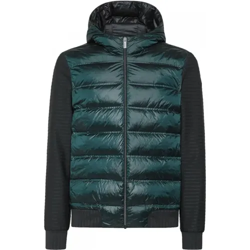 Hybrid Down Hooded Zipper Jacket , male, Sizes: 2XL, XL, M - RRD - Modalova