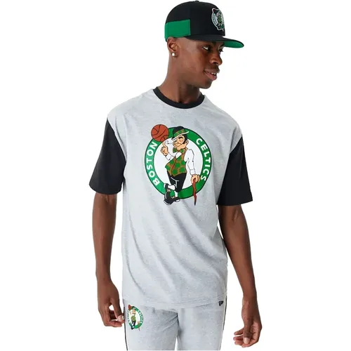 Celtics NBA Graues T-Shirt , Herren, Größe: XL - new era - Modalova