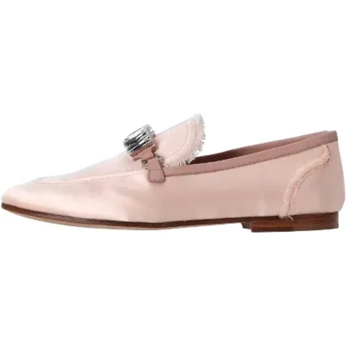 Pre-owned Satin flats , female, Sizes: 5 1/2 UK - Giuseppe Zanotti Pre-owned - Modalova