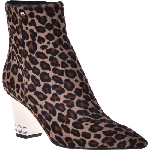 Ankle boots in leopard-print pony skin - Baldinini - Modalova