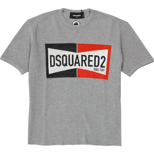 Two Tone Logo T-Shirt , male, Sizes: S, L - Dsquared2 - Modalova