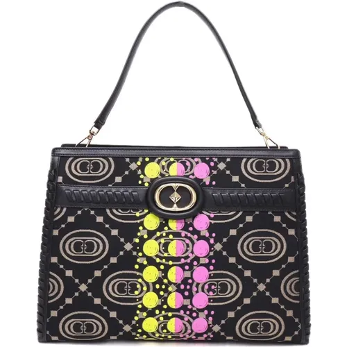 Black Shopper Bag with Leather Inserts , female, Sizes: ONE SIZE - La Carrie - Modalova