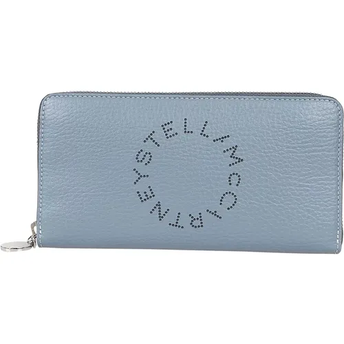 Embossed Grainy Mat Zip Wallet , female, Sizes: ONE SIZE - Stella Mccartney - Modalova