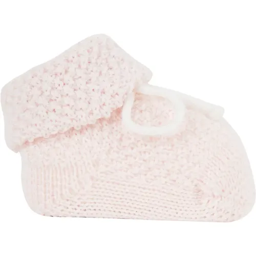 Kinder einfarbige rosa Reis-gestrickte Bootie-Socken - Gallo - Modalova