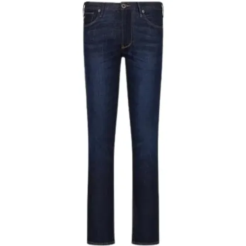 Klassische Slim Fit Denim Jeans , Herren, Größe: W34 - Emporio Armani - Modalova