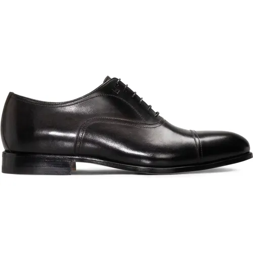 Schwarze Leder Oxford Schuhe , Herren, Größe: 46 EU - Moreschi - Modalova