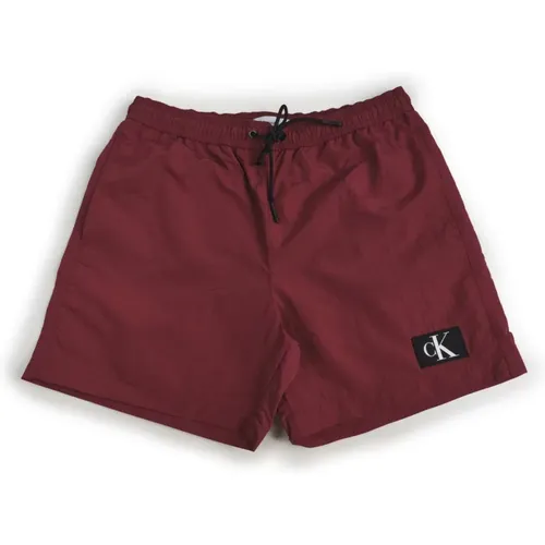 Bordeaux Boxer Shorts for Men , male, Sizes: XL, S - Calvin Klein - Modalova