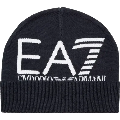 Einfache Logo Beanie Mütze - Emporio Armani EA7 - Modalova