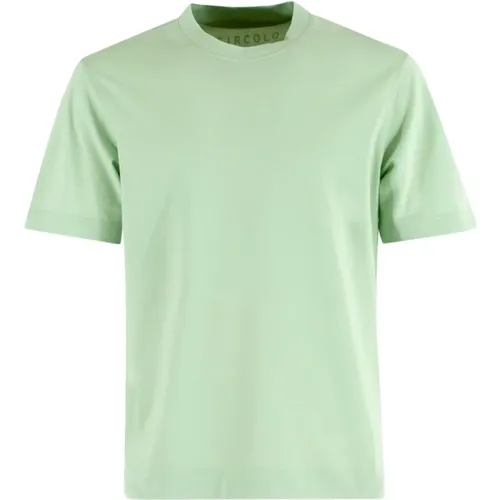 Aqua Jersey Piquet T-Shirt , male, Sizes: XL, M - Circolo 1901 - Modalova