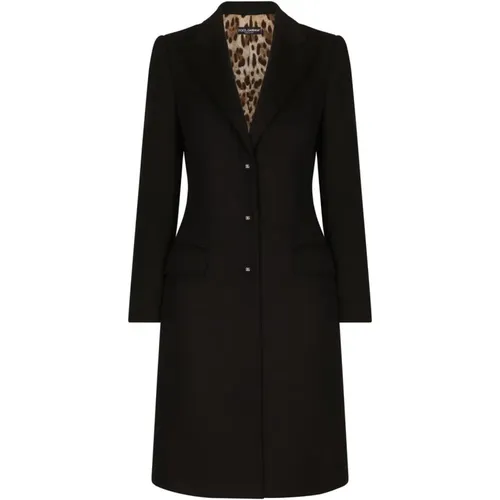 Single-Breasted Coat, N0000 Cappotto , female, Sizes: S - Dolce & Gabbana - Modalova