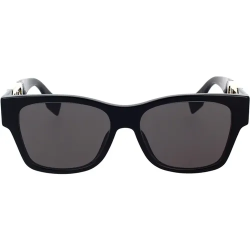 Glamorous Geometric Sunglasses with Iconic Logo , female, Sizes: 54 MM - Fendi - Modalova