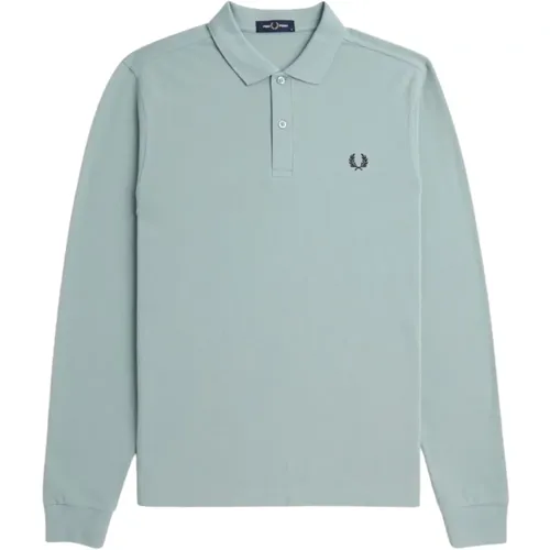 Langarm Tennis Polo Shirt , Herren, Größe: M - Fred Perry - Modalova