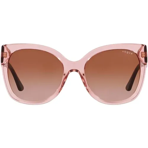 Pink/Brown Shaded Sunglasses , female, Sizes: 54 MM - Vogue - Modalova