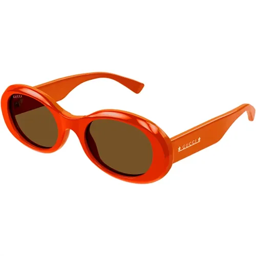 Yellow Orange Sunglasses for Women , female, Sizes: 52 MM - Gucci - Modalova