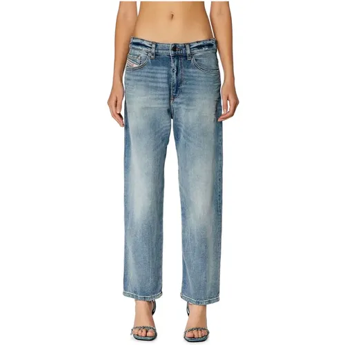 Boyfriend Regular Waist Denim Jeans , Damen, Größe: W28 - Diesel - Modalova