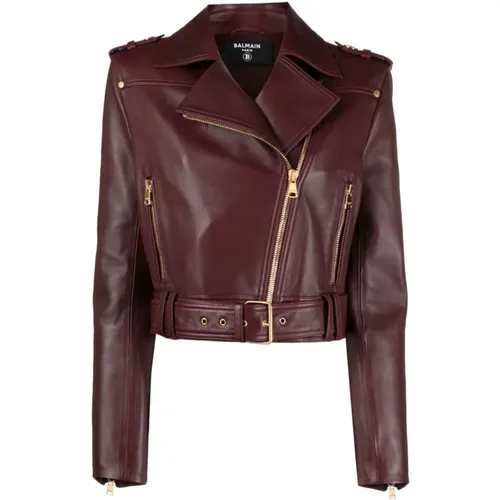 Leather Jackets Balmain - Balmain - Modalova