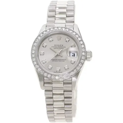 Pre-owned Silver Platinum Rolex Watch , female, Sizes: ONE SIZE - Rolex Vintage - Modalova
