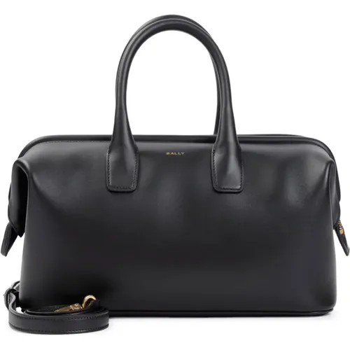 Schwarze Lederhandtasche Eleganter Stil - Bally - Modalova