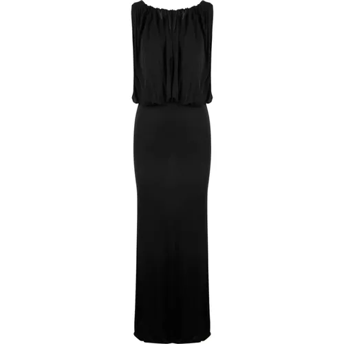 Luxurious Draped Jersey Dress , female, Sizes: M, L - Saint Laurent - Modalova
