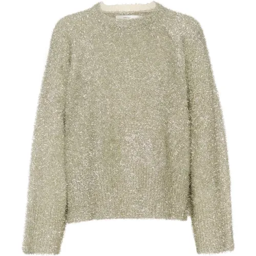 Silber Glitzer Strickpullover , Damen, Größe: L - InWear - Modalova