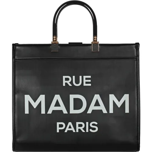 Schwarze Eco-Leder Tote Tasche - Rue Madam - Modalova