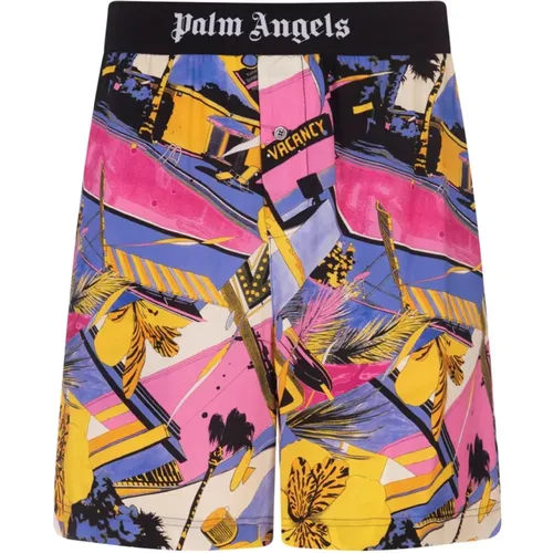 Miami Mix Bermuda Shorts , Herren, Größe: L - Palm Angels - Modalova