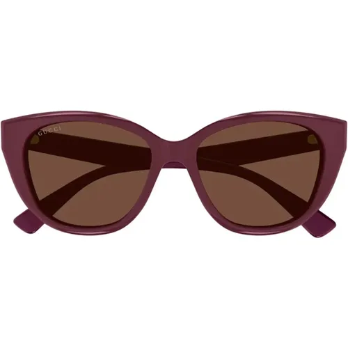Lettering Large Sonnenbrille , Damen, Größe: 54 MM - Gucci - Modalova