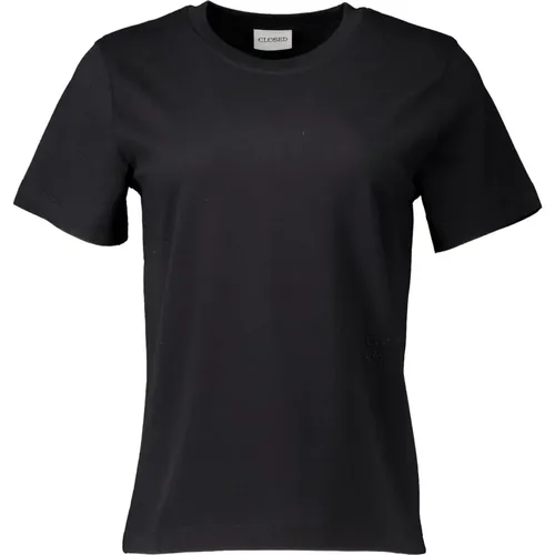 Basic T-Shirt in Schwarz , Damen, Größe: XS - closed - Modalova