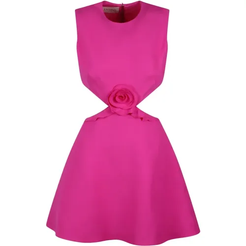 Rose Patch Cut Out Mini Kleid - Valentino Garavani - Modalova