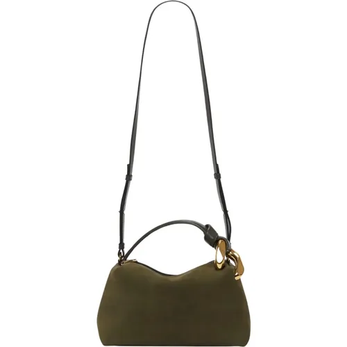 Khaki Leather Crossbody Bag , female, Sizes: ONE SIZE - JW Anderson - Modalova